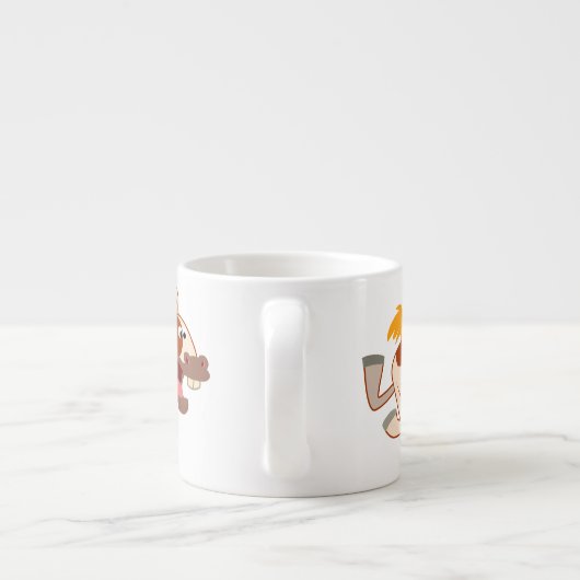 活気のある漫画ピントホースエスプレッソマグ エスプレッソカップ (裏面)