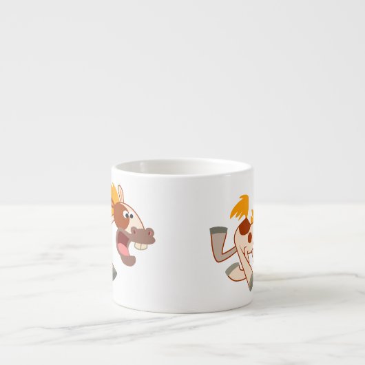 活気のある漫画ピントホースエスプレッソマグ エスプレッソカップ (正面)