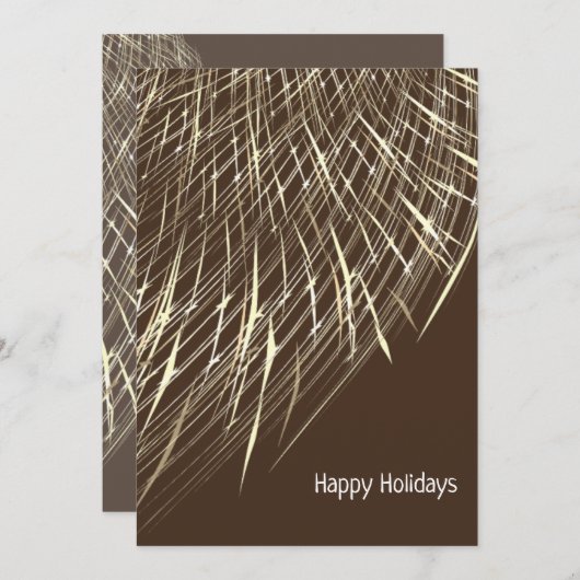 活気のある茶色と白の簡単のシーズンお気に入りの シーズンカード (正面/裏面)