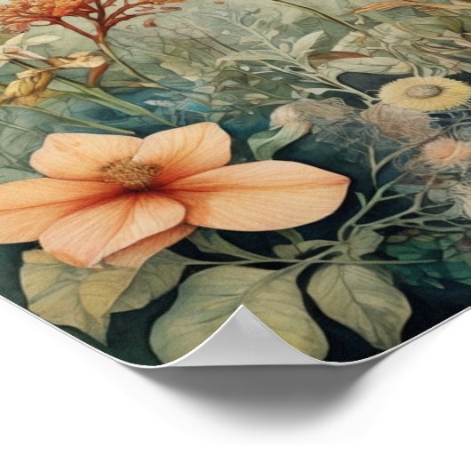 活気のある草原 ポスター (角)