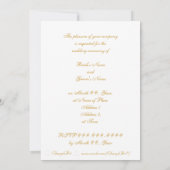 活気のある金ゴールドスターズアール結婚式招待状 招待状 (裏面)