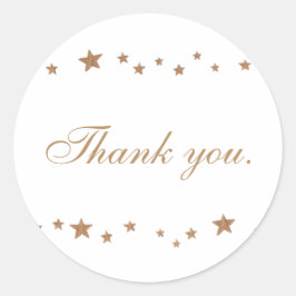 活気のある金ゴールドス結婚ターズありがとうステッカー ラウンドシール