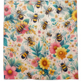 活気のある開花 シャワーカーテン (正面)