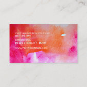 活気の水彩画の名刺 + 名刺 (裏面)
