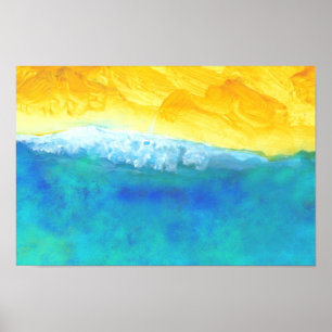 活気はっきりしたある抽象芸術シースケー絵画ズの ポスター