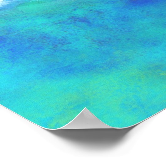 活気はっきりしたある抽象芸術シースケー絵画ズの ポスター (角)