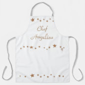 活気エレガントのある金ゴールドスターズテンプレートエプロン エプロン (正面)