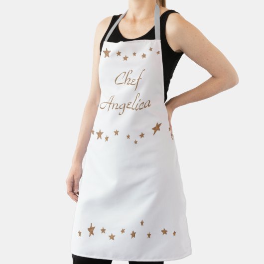 活気エレガントのある金ゴールドスターズテンプレートエプロン エプロン (インサイチュ)