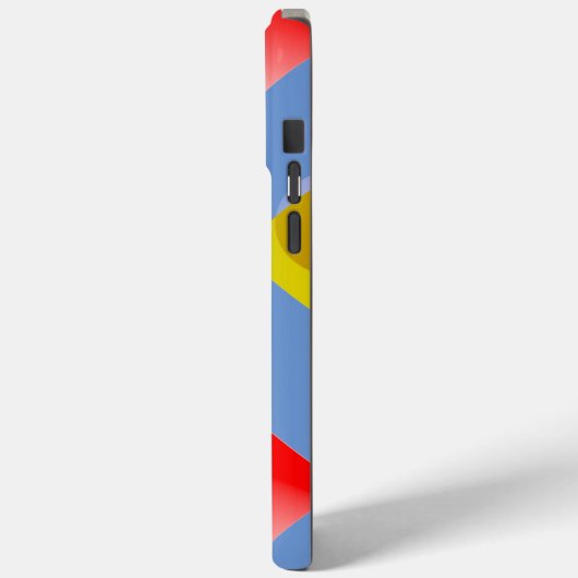 活気パーソナライズされたのある円'nスクウェア,コーンフラワー Case-Mate iPhoneケース (裏面 / 左)