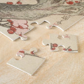 活気付くスモモの木の後ろの富士山 ジグソーパズル (側面)