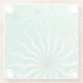 活気付く光線のフラクタルの飲料用コースター ガラスコースター (裏面)