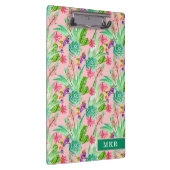 活気付く水彩画のSucculentsパターン クリップボード (右)