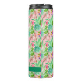 活気付く水彩画のSucculentsパターン タンブラー (裏面)