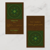 活気付く緑の万華鏡のように千変万化するパターン 名刺 (正面/裏面)