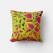 活気葉あるパターン踊り クッション (正面)