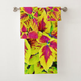 活気葉あるパターン踊り バスタオルセット