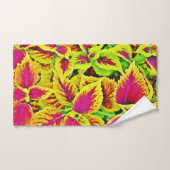 活気葉あるパターン踊り バスタオルセット (ハンドタオル)