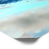 活火山24x24反射プリント ポスター (角)