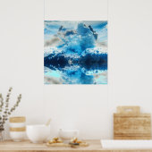 活火山24x24反射プリント ポスター (キッチン)