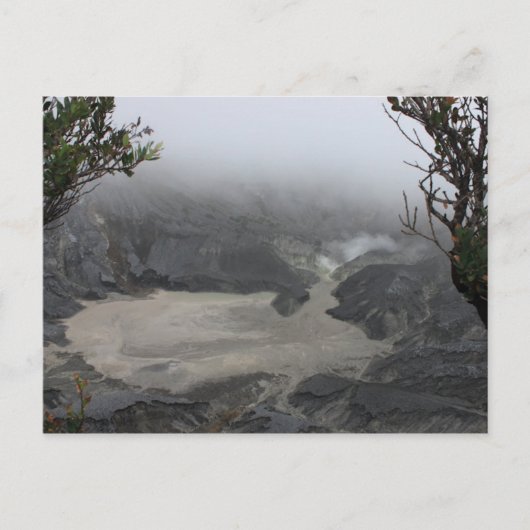 活火山、インドネシア、バンドン ポストカード (正面)