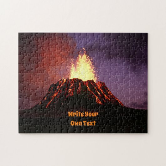 活火山 – 書あなた自身の文字 ジグソーパズル (横)