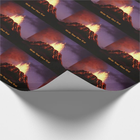 活火山 – 書あなた自身の文字 ラッピングペーパー (角)