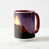 活火山-自書分の文字 マグカップ (正面右)