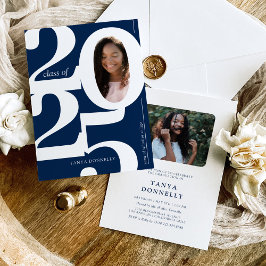 活版写真ブルー卒業パーティー 招待状