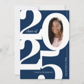 活版写真ブルー卒業パーティー 招待状 (正面)