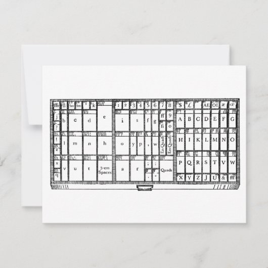 活版印刷機式のケースカード サンキューカード (正面)