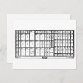 活版印刷機式のケースカード サンキューカード (正面/裏面)