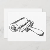 活版印刷用インクローラー印刷用プレスカード サンキューカード (正面/裏面)