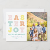 活版復活祭ジョイモダンパステル写真 シーズンカード (正面)