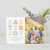 活版復活祭ジョイモダンパステル写真 シーズンカード (スタンド正面)