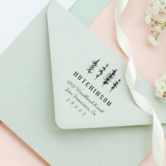 活版木ファミリ名差出人住所 ラバースタンプ