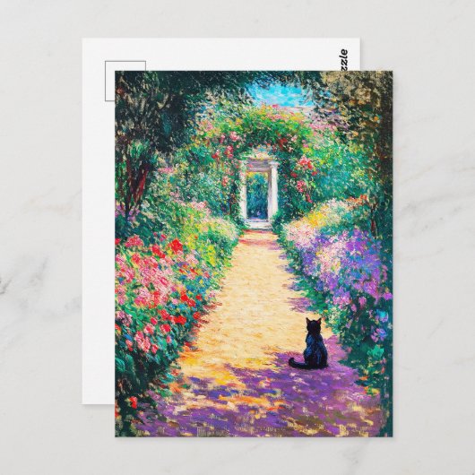 活版画家・ネコの油彩画|過去記事 ポストカード (正面/裏面)