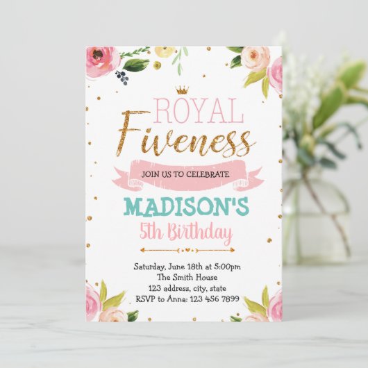 活王室の性プリンセステーマ招待 招待状 (スタンド正面)