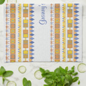 活発なパターンおばあさんの台所 キッチンタオル (折り畳み)