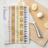 活発なパターンおばあさんの台所 キッチンタオル (四つ折り)