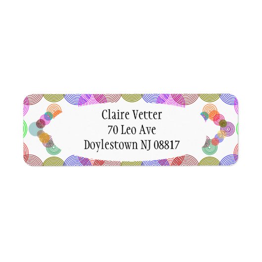 活発な円 ラベル (正面)