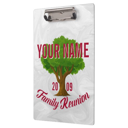 活発な木のパーソナライズな家族会 クリップボード (左)