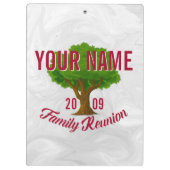 活発な木のパーソナライズな家族会 クリップボード (裏面)