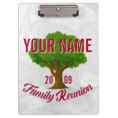 活発な木のパーソナライズな家族会 クリップボード (正面)
