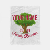 活発な木のパーソナライズな家族会 フリースブランケット (正面)