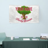 活発な木のパーソナライズな家族会 横断幕 (トレードショー)