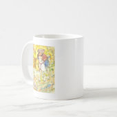 活発な犬は衛生学校に行きます コーヒーマグカップ (正面左)