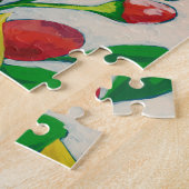 活発な開花 ジグソーパズル (側面)