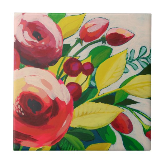 活発な開花 タイル (正面)