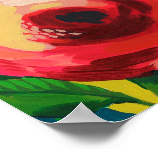 活発な開花 ポスター (角)