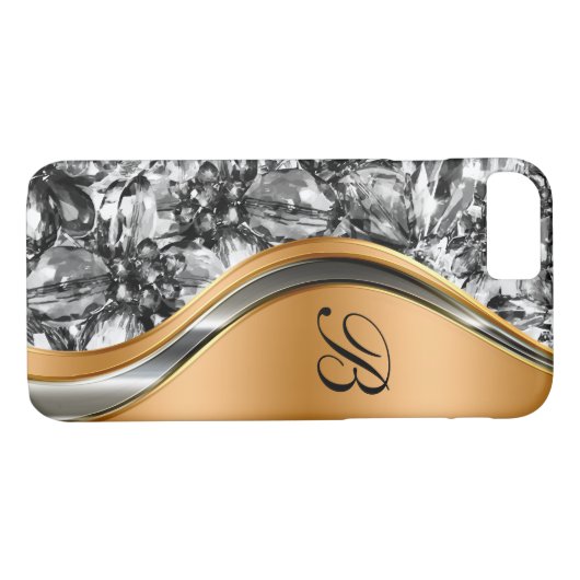 派手できらきら光るなモノグラムのスタイル Case-Mate iPhoneケース (裏面(横))